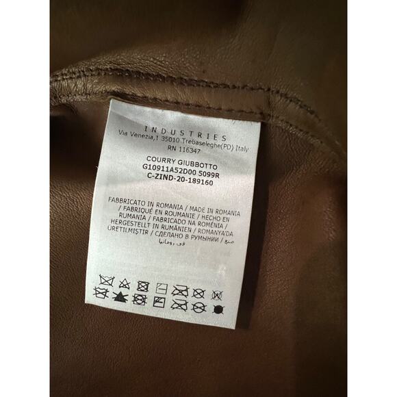 $3660 Moncler Courry Suede 2-Pocket Biker Jacket Brown Men Size 2 - NEW - Picture 9 of 16